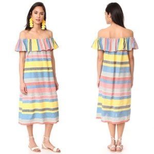 Proud Mary Off Shoulder Cordoba Stripe Dress M